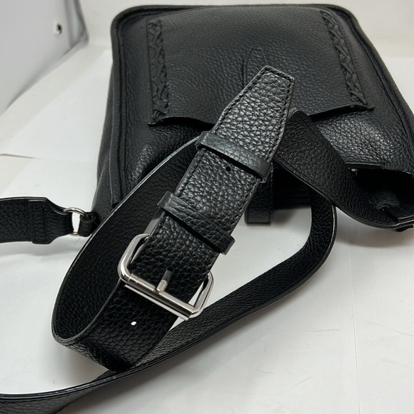 Rebecca Minkoff Unlined Whipstitch Feed Pebbled Leather Crossbody - Picture 8 of 9